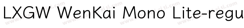 LXGW WenKai Mono Lite-regular字体转换